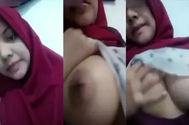 Bokep Indo Ukhti Jilbab Merah Pamer Toket